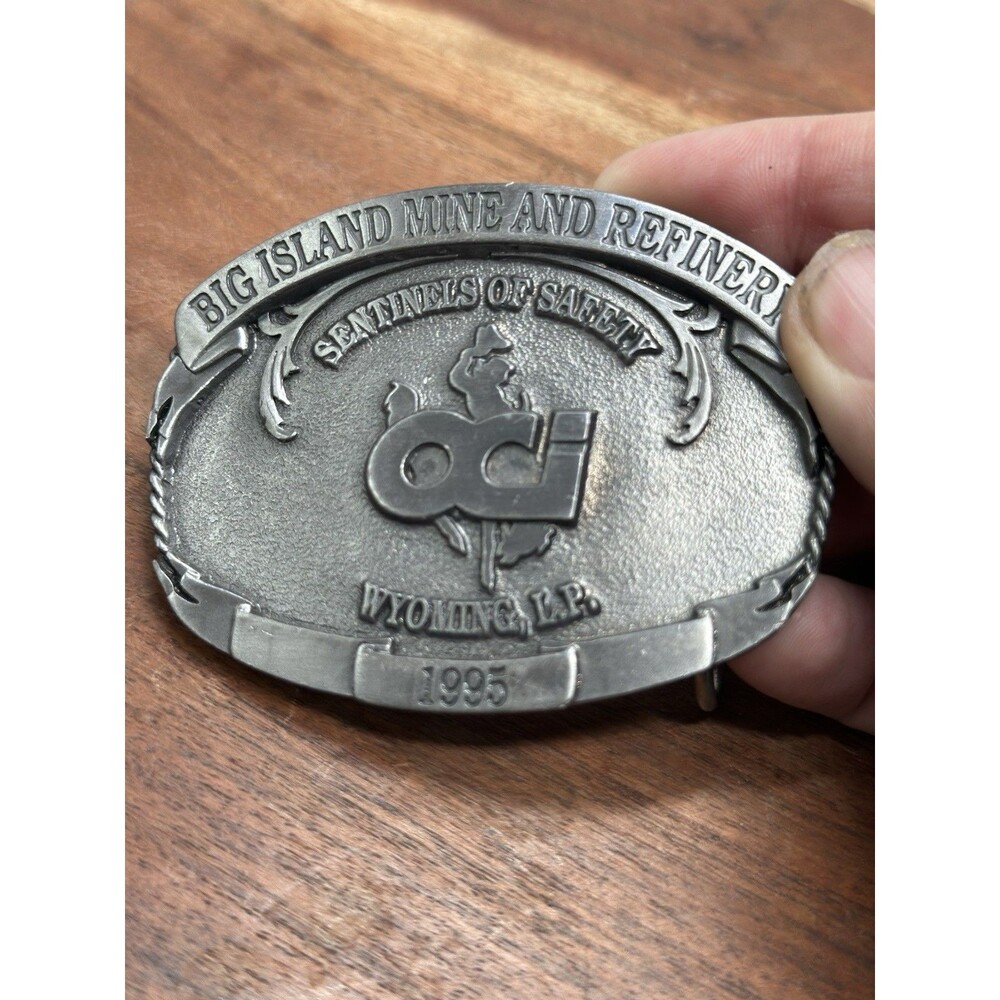 Big Island Mine & Refinery Pewter 1995 Buckle Siskiyou OCI Wyoming LP